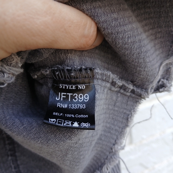 POL Gray Corduroy Jacket Destroyed Hem - Picture 7 of 8